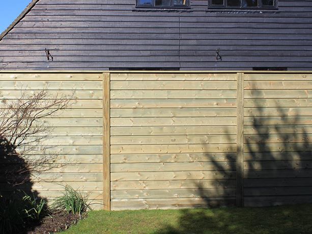 Garden timber fence