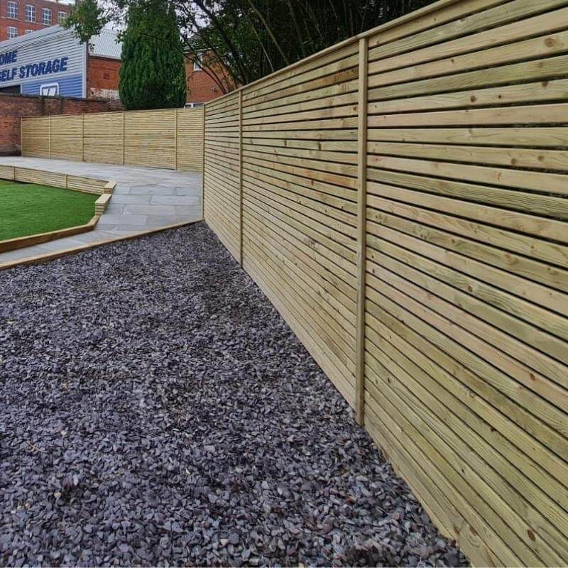 slatted fence